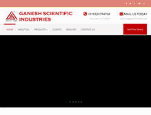 Tablet Screenshot of ganeshscientific.com